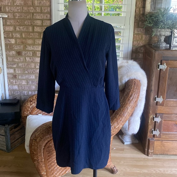 MM LAFLEUR PINSTRIPE DRESS 4 - Picture 1 of 9